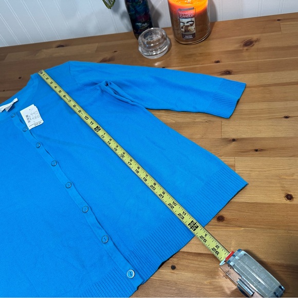 Christopher & Banks Long Sleeve Button Up Blue Cardigan Size Large New With Tags - Picture 7 of 8